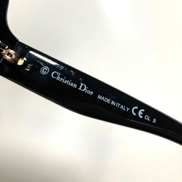 CHRISTIAN DIOR ICONIC GLOSSY SUNGLASSES OVERSIZED CLEAR BROWN - Picture 5 of 11